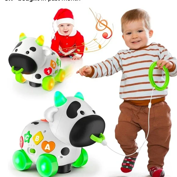 Musical bilingual cow toy - Picture 3 of 4